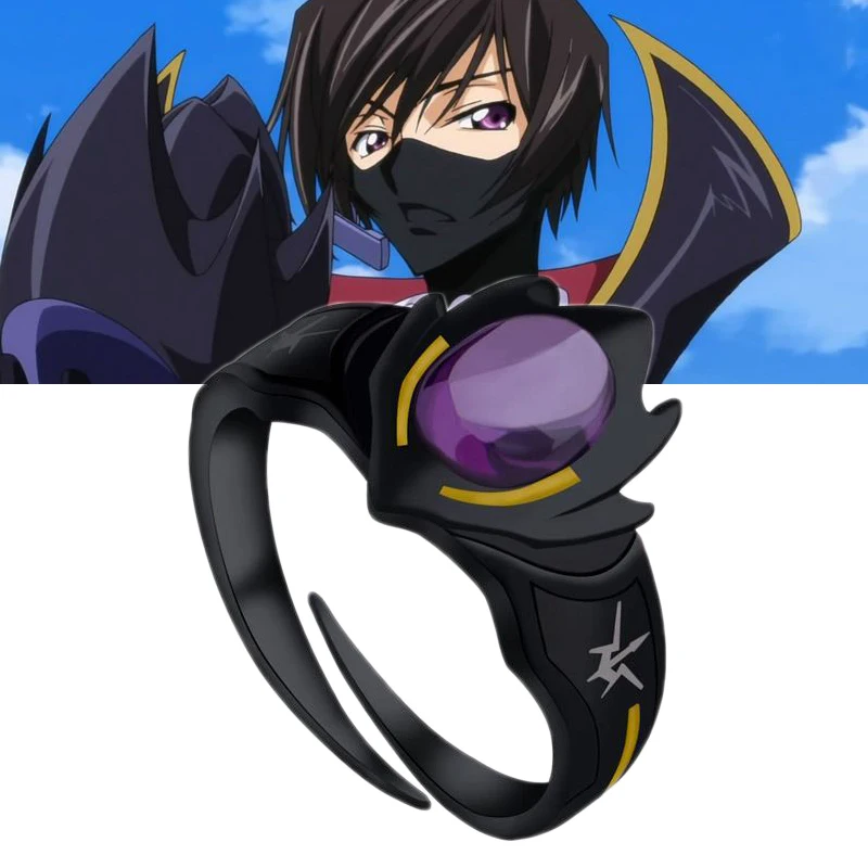 Anime CODE GEASS Lelouch of the Rebellion Ring Lelouch Lamperouge Zero Mask  Cosplay Unisex Adjustable Rings Jewelry Accessories - AliExpress