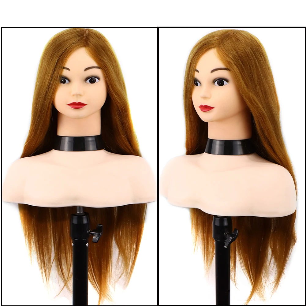 Female Hairdressing Mannequin Head Bust Training Head Shoulders Manikin Wig Stand Holder Practice Bust For Display Hairstyles
