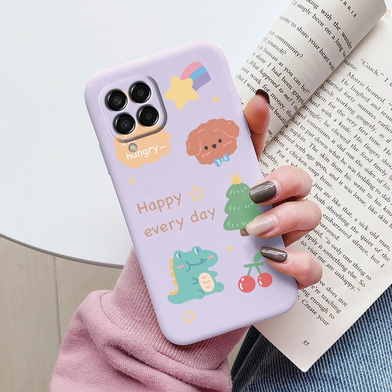Cute Painted Soft Cover Cartoon Cat & Sunflower TPU Case