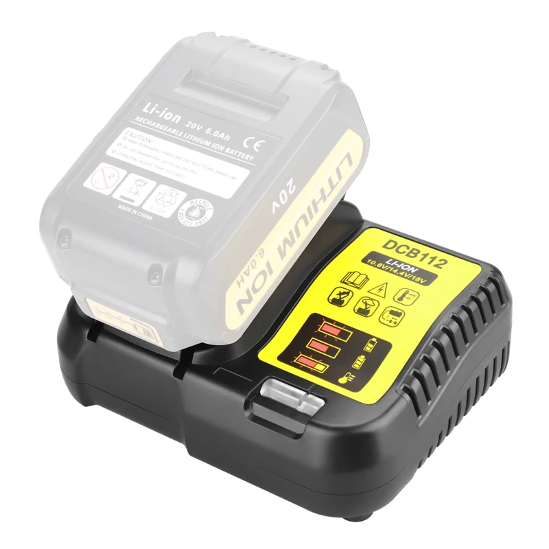 Battery Charger DCB112 Li-Ion For Dewalt 10.8V 12V 14.4V 18V 20V DCB200 DCB101 DCB115 DCB107 DCB105 DCB140 DCB118 DCB102 DCB104