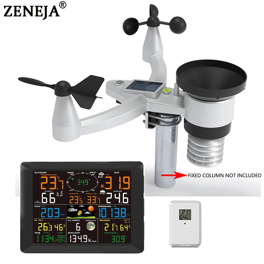 Native Weather Device Wi-Fi Weather Station Solar Wireless Indoor Outdoor Remote Monitoring ...