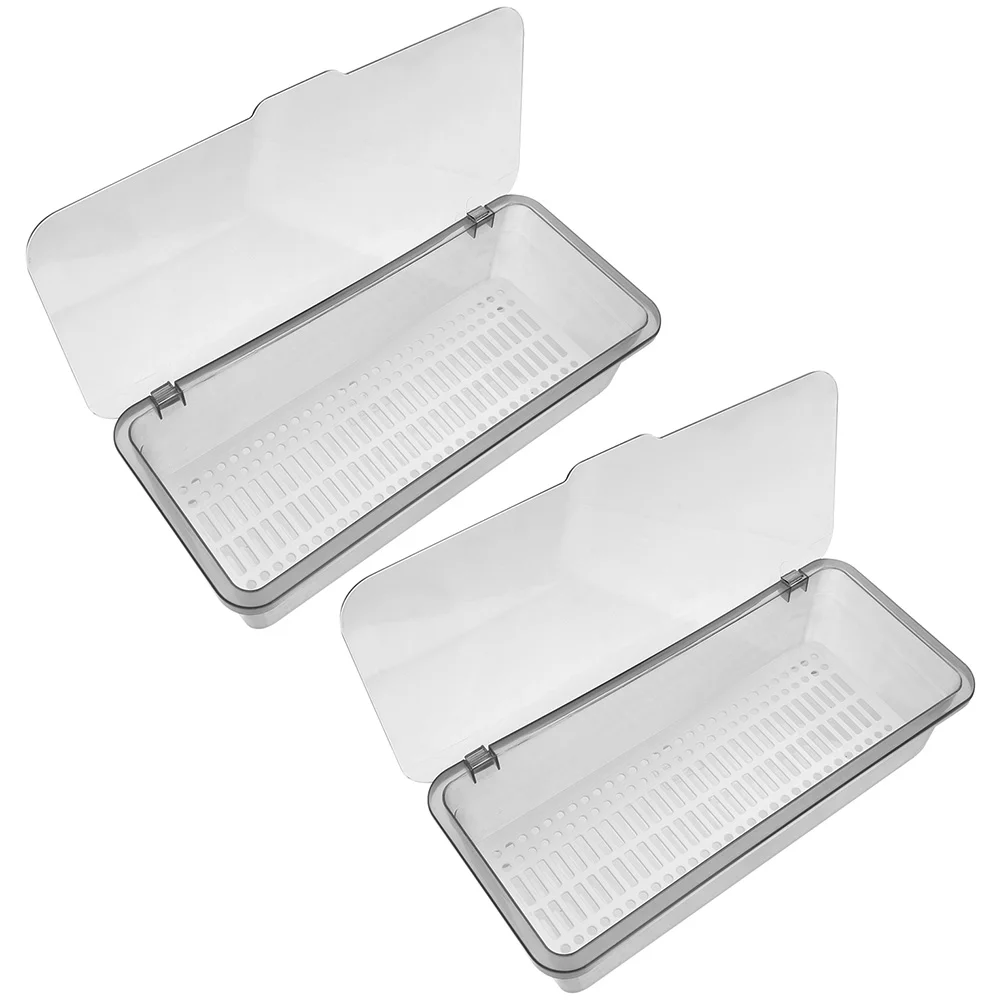 

Plastic Flatware Tray Lids Chopsticks Drain Storage Box Cutlery Tray Utensil Drawer Organizer Cover Kitchen Countertop