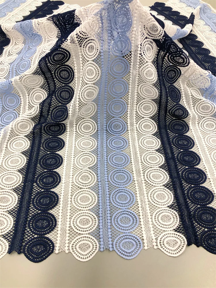 Afrika-Spitzenstoff mit geometrischen Mustern, 2025, hochwertige Spitze, wasserlöslich, bestickt, modisch, weicher Spitzenstoff, 5 Yards
