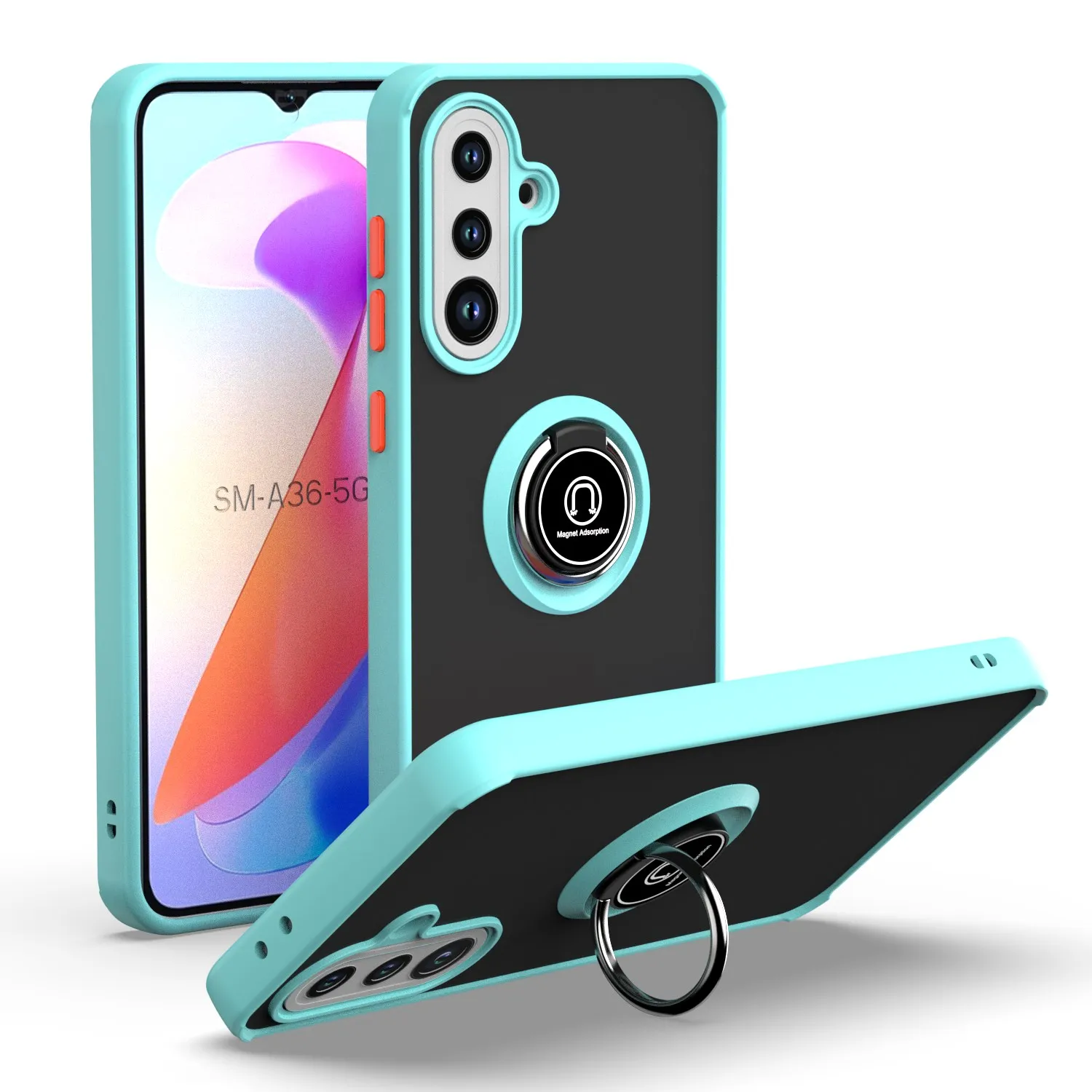 Magnetic Ring Stand Holder Shockproof Phone Case with Enhanced Protection