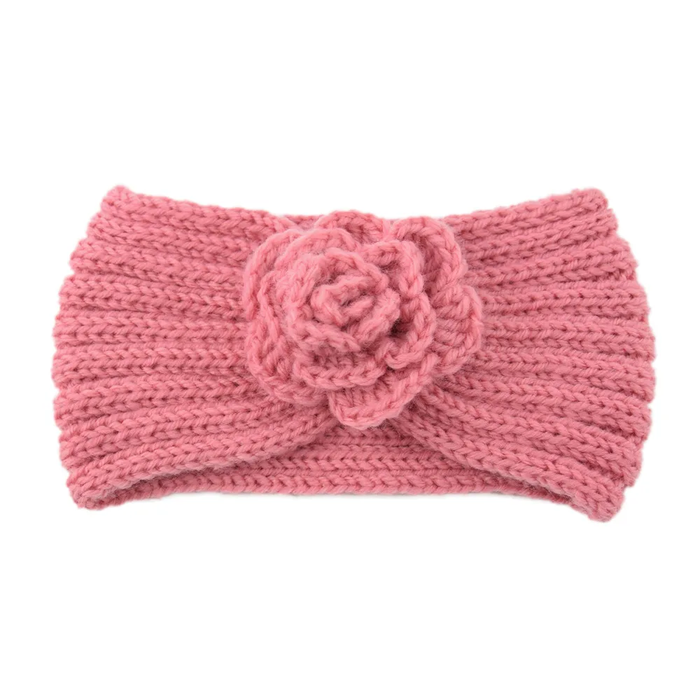 4 Fasce Per Capelli All'Uncinetto Con Fiori - Foulard In Cotone Per Capelli Sottili E Ricci, Colori Verde, Rosa, Blu, Beige - 3