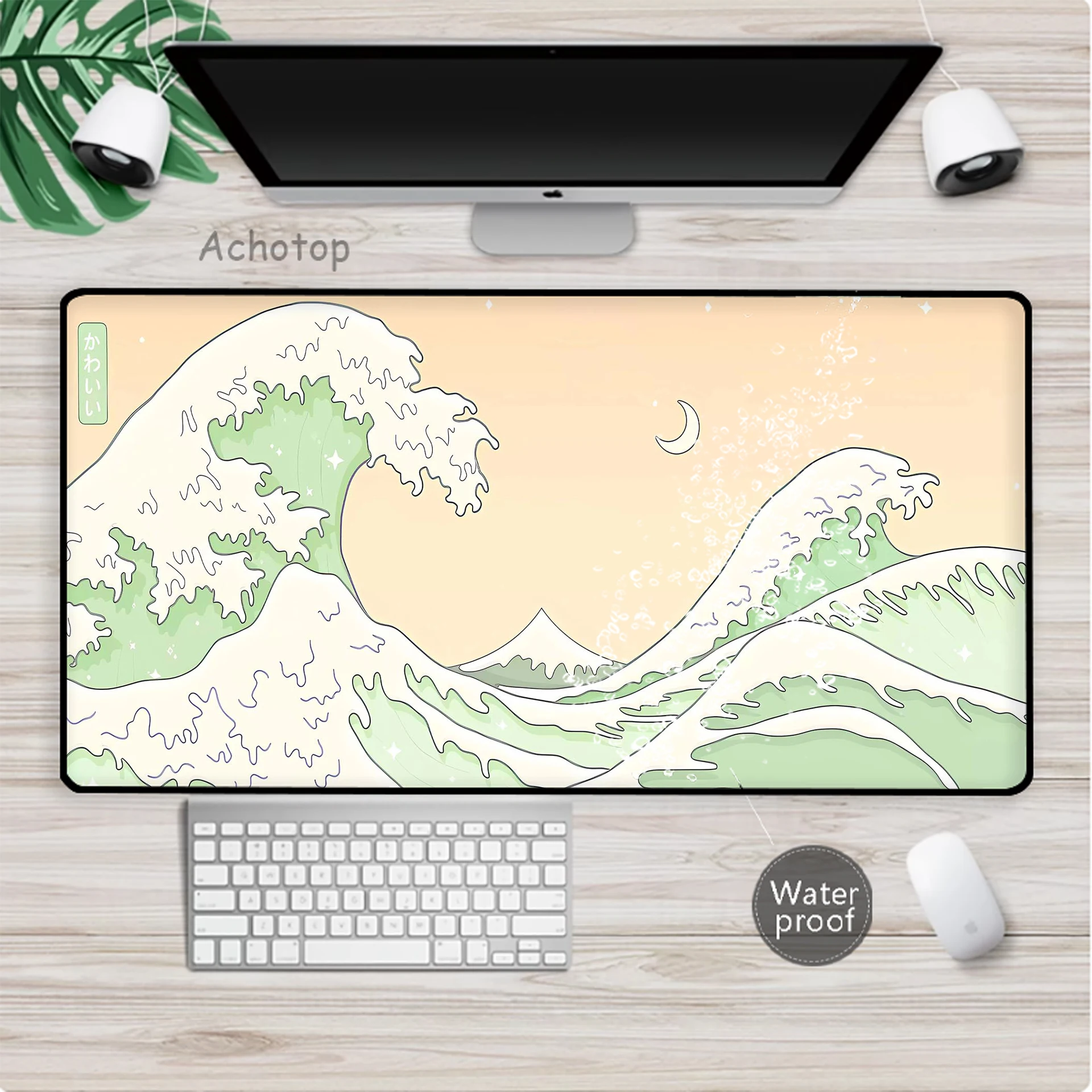 

Waterproof Great Wave Gaming Mousepad Pc 90x40cm Anti-slip Mouse Pad Mousemat Non-slip Rubber Pads Big Desk Mat Keyboard Pads