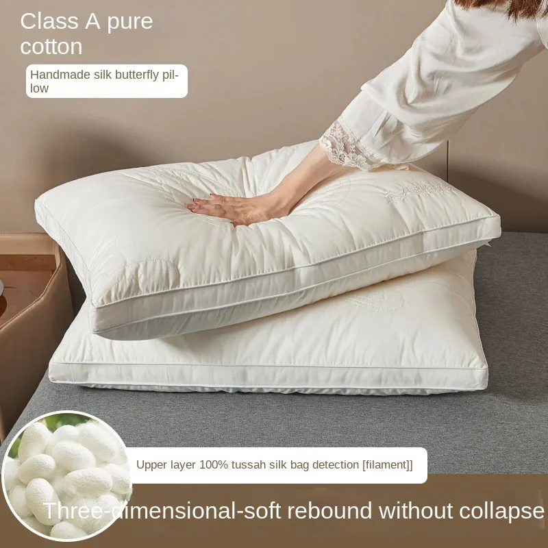 

Direct Selling Silk Pillows 5 Star Hotel Bed Pillows Sleeping Pillow Neck Spine Protection Soft Sleeping Bedding Slow Rebound