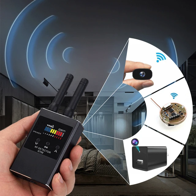 Spy Anti Détecteur Caméra cachée Fonction de détection automatique  Recherche audio GPS Signal Tracker