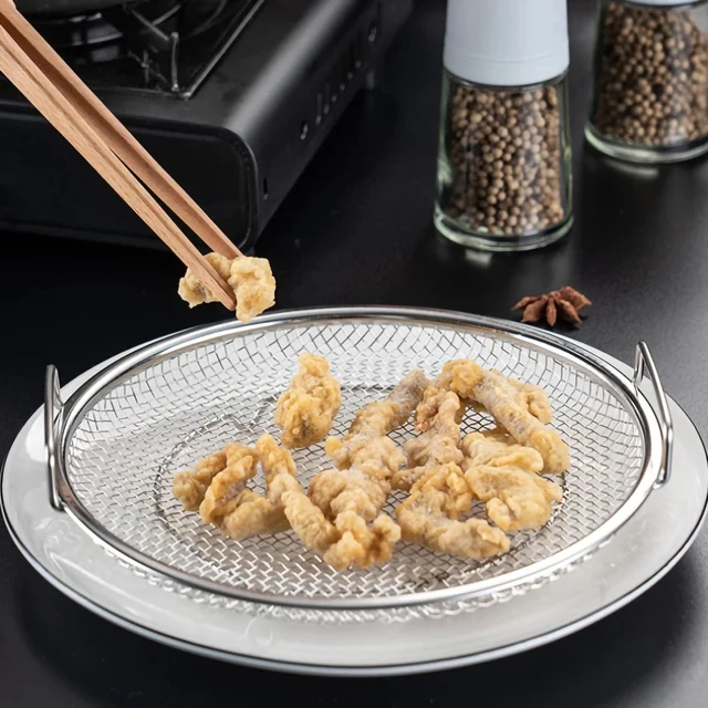 Colino Per Frittura In Acciaio Inossidabile - Cestello Per Friggere Patatine, Pollo E Verdure - Foto 2