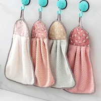 23*36cm High Quality Thick Coral Fleece Soft Hand Towel Cotton Non-oil-Stick Soft Cloth Bathroom Wipe Towel Kitchen Dish Towels 3