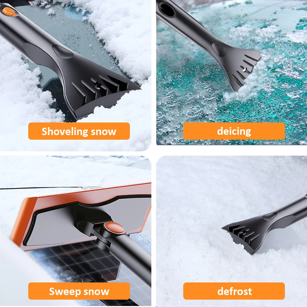 Snow Brush For Car Telescopic Ice Remover Shovel Automobile Frost Scraper  With Gloves Snow Removal Tool Car Deicing Supplies For - AliExpress