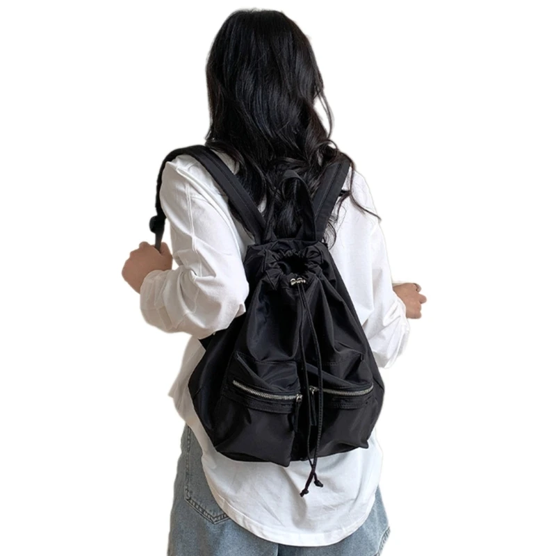 Drawstring Backpack Travel Backpack Large Capacity Backpack Girl School Backpack