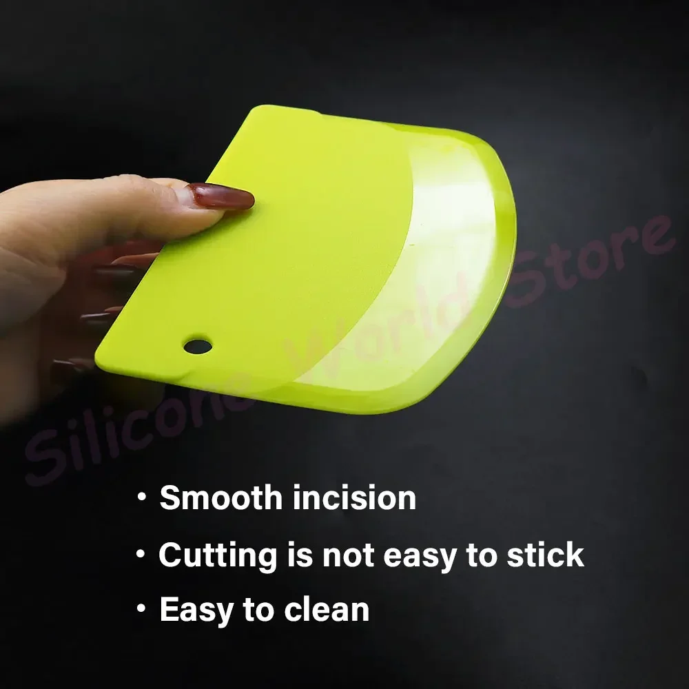 Polychrome Plastic Scraper Cake Cream Scraper Flour Dough Cutting Knife Intestine Powder Kitchen DIY Tools Baking Tools baking tool dough scraper dough cutter cake scraper baking accessories