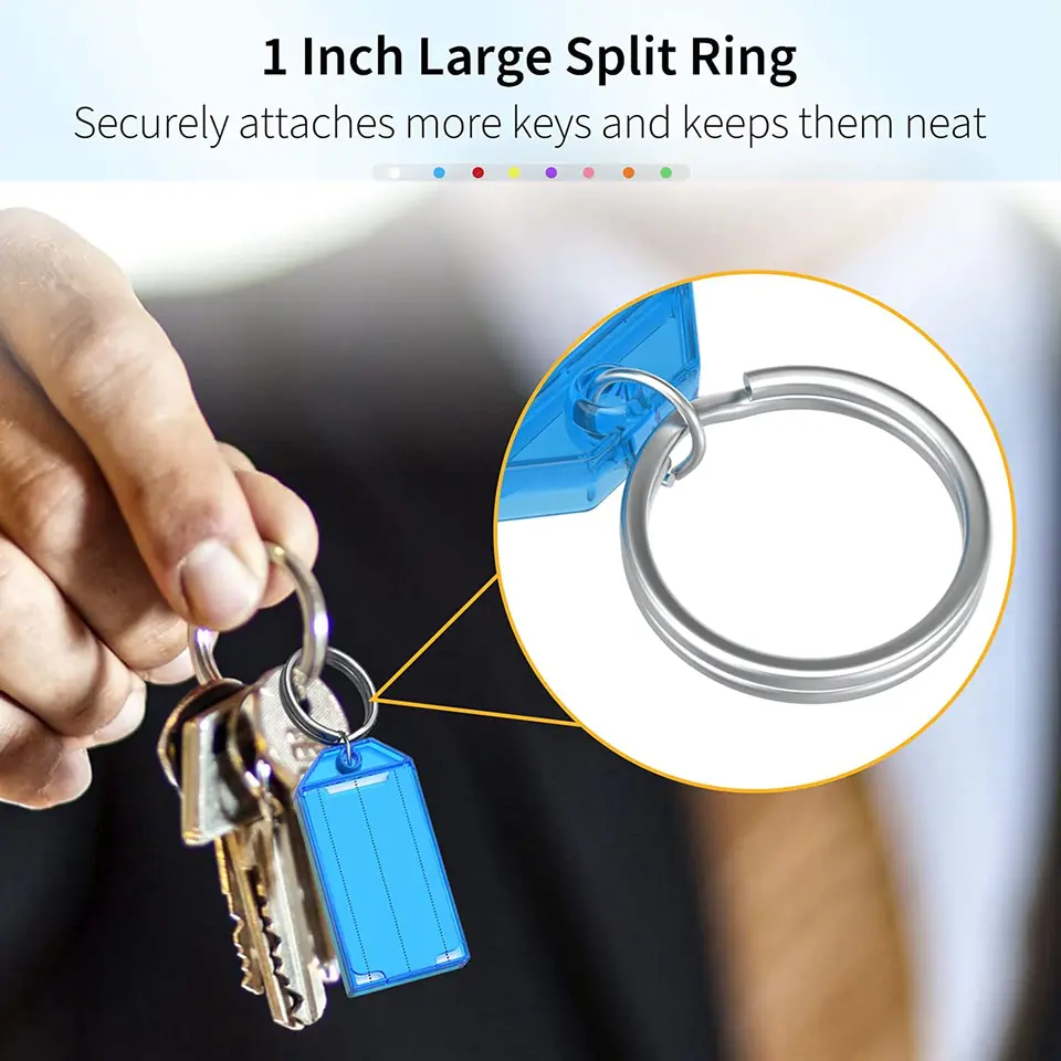 36 Pcs Porte-clés En Fil D'Acier Inoxydable, Câbles Robustes