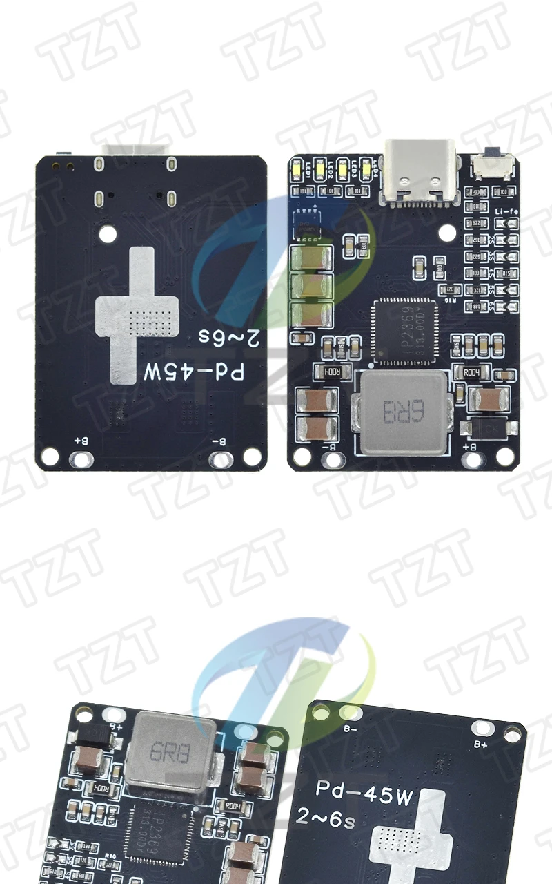 IP2369 45W 2S ~ 6S Lithium-Batterie Laden Entladen BMS 3S 4S 5S Li-Ion/LiFePO4 Batterie Ladegerät Für Power Banks Drone Ladung – Detail 3