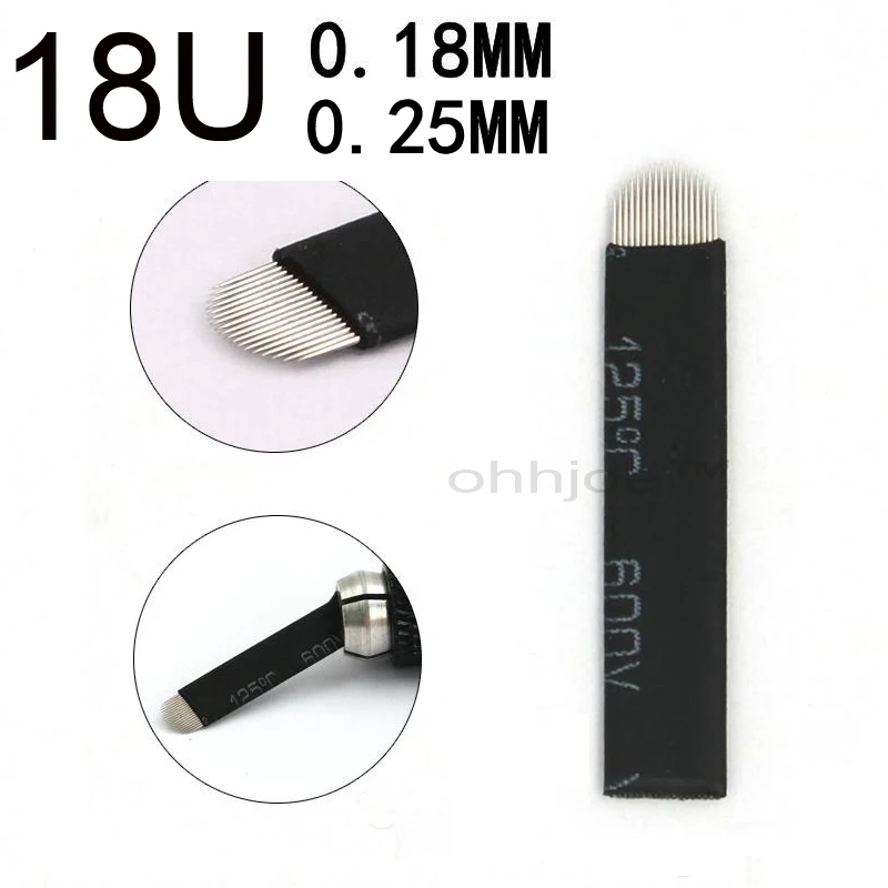 

0.18mm 18U Nano blades microblading needles 50pcs Permanent Makeup Eyebrow Tattoo Needle Blade For Microblade 3D Embroidery Pen