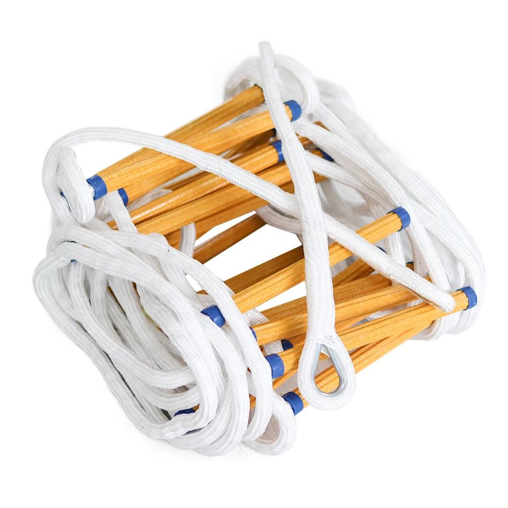 Fire Escape Ladder Folding Emergency Fire Escape Ladder Rescue Rope H#