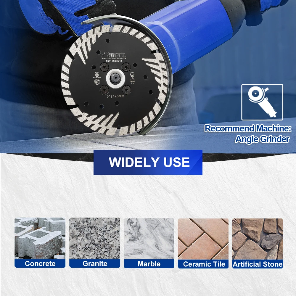 Shdiatool 2 Peças Disco De Corte De Diamante Superfino Prensado A Quente Diamante Turbo Lâmina