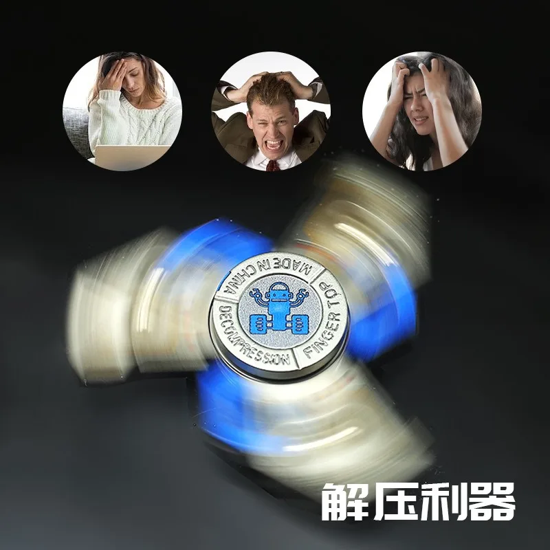 New fingertip gyro decompression decompression rotary vent small toys three-finger gyro small gifts.