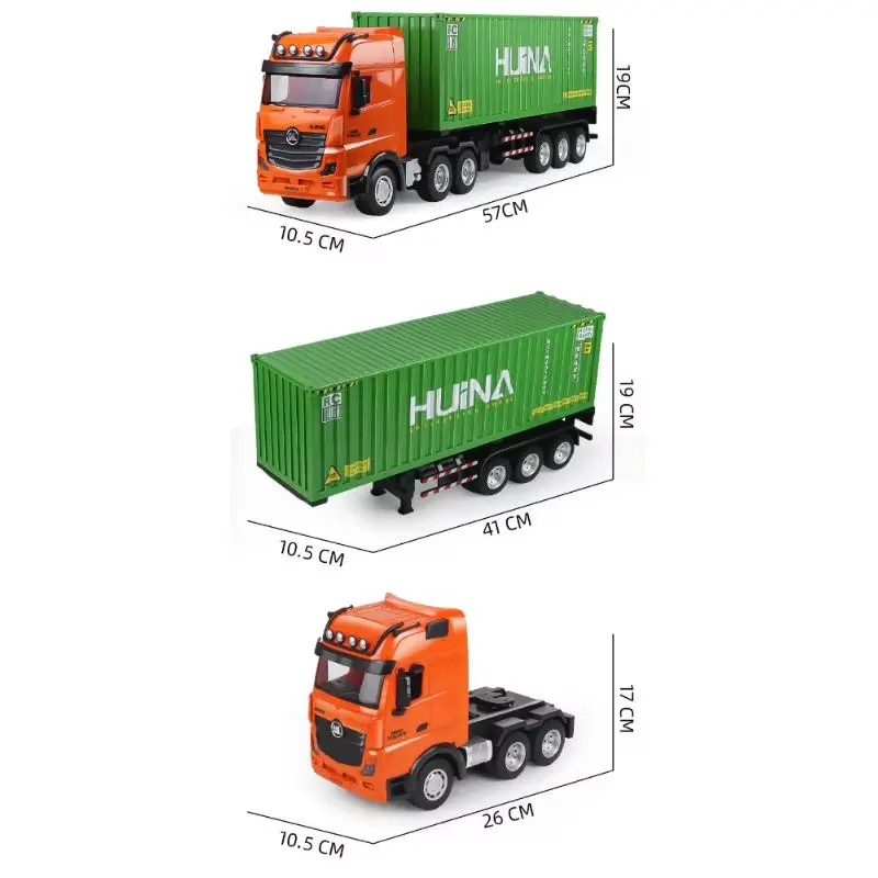 New 1317 Nine-Channel Alloy Remote Control Container Truck Transport Electric Semi-Trailer Tractor Trailer Remote Control Toys 5