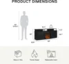 Fireplace TV Stand for TVs up to 70 Inch, Replaceable Electric Fireplace Insert Heater, Realistic Log and Flame Effect 4
