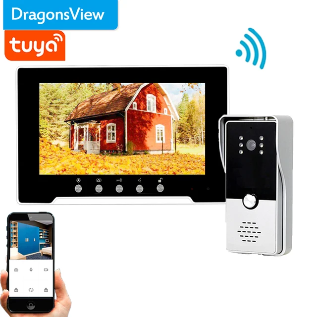 Dragonsview Touch Screen Wifi Wireless Video Intercom Door Phone Doorbell System 1080P Record Motion Detection Rainproof Night 3