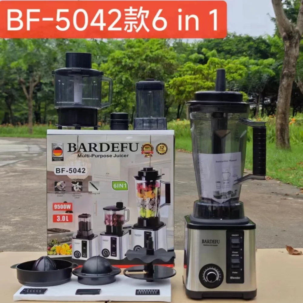 Adea220v- 3L 6 in 1 블렌더 스테인리스 스틸 대용량 야채 절단 및 얼음 분쇄기 샐러드 그라인더 고기 분쇄기 주스 제조기