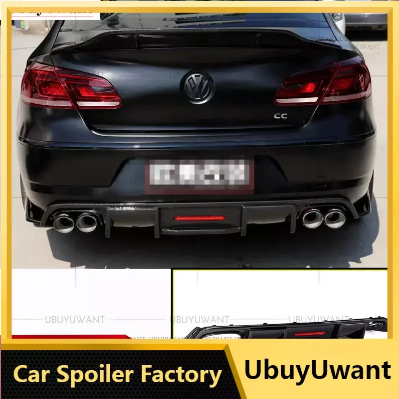 

For Volkswagen Passat CC VW CC Spoiler 2009-2017 High Quality Car Rear Bumper Diffuser Lip Spoiler Deflector Body Kit
