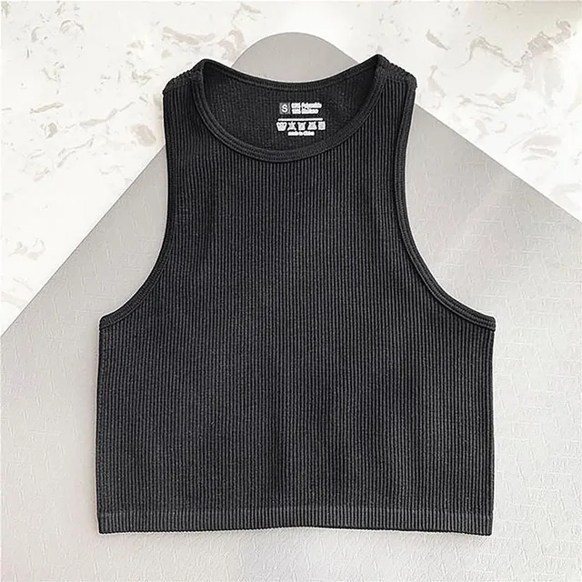yoga shirt Sleeveless Yoga Short Shirts Running Sports Gym Women Tops Fitness Running Moisture Breathable Seamless Knitted Vest