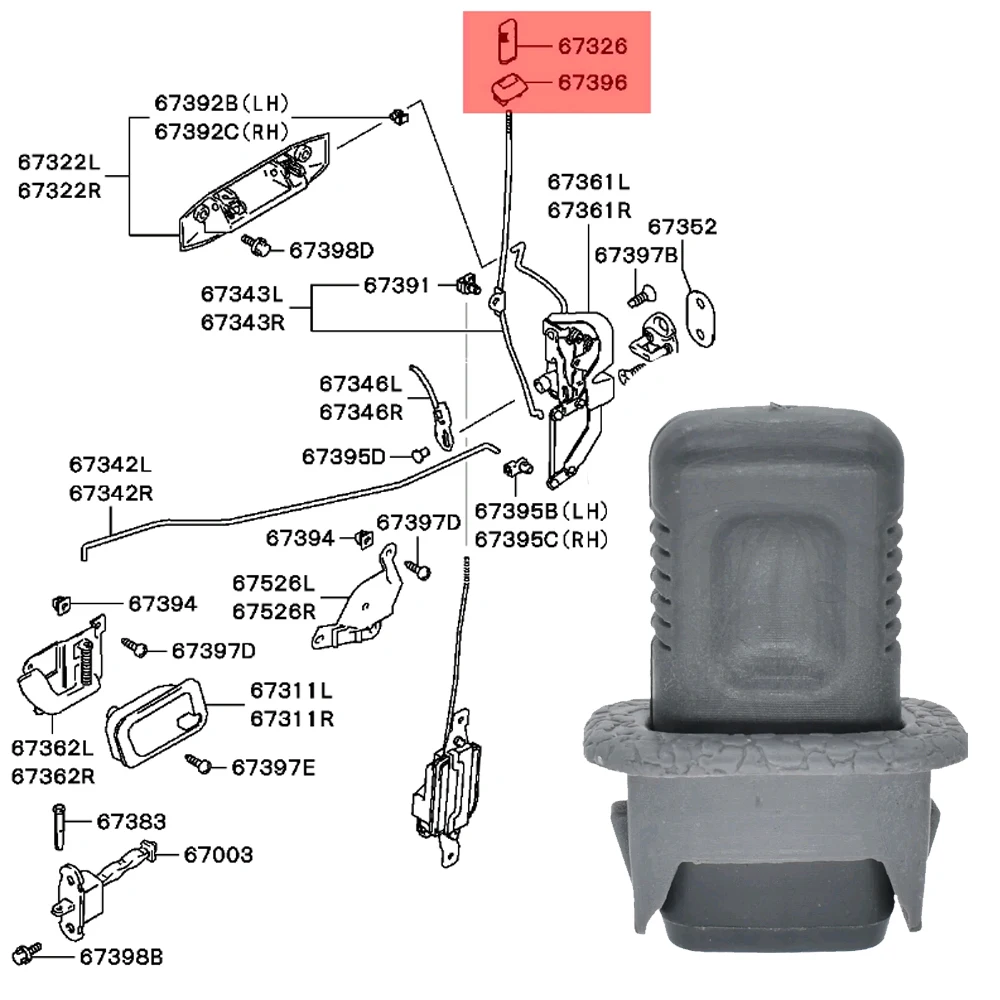 Car Door Lock Button Car Accessorie Door Insurance Switch for Mitsubishi Pajero Montero V31 V32 V33 V43 1991-2000 SHOGUN MK2
