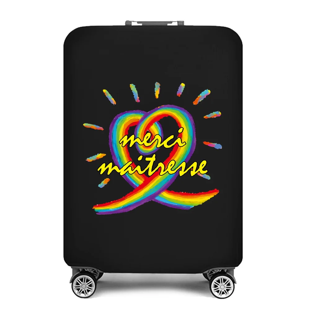 Travel Essentials Elastic Luggage Protective Cover for 18-28 Inch Traveling Accessories Trolley Suitcase Case Maitresse Print