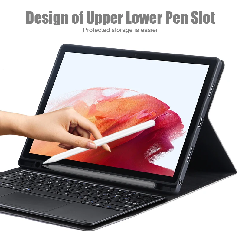 Capa Stand Case para Samsung Galaxy Tab Couro pu Microfibra Bolsa Flip Suporte Manga a8 a 10.5 Lte Sm-x200 Sm-x205 2023 - Imagem 5