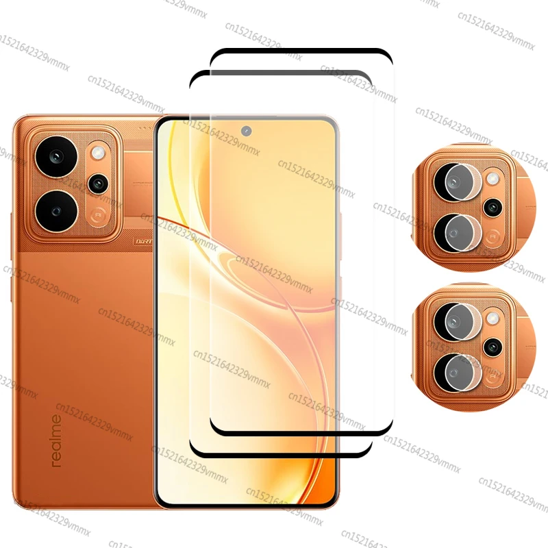 Premium Full Cover Tempered Glass Screen Protector with Camera Lens Film