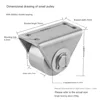304 V/U/H Stainless Steel Tripod Pulley Wire Rope Lifting Bearing Pulley Hanging Wheel Sliding Doors Track Wheel Pulley Hardware 2