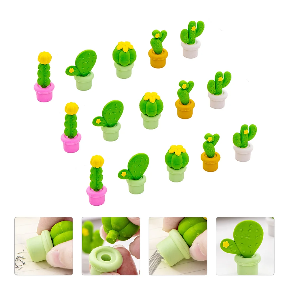 

Cute Cactus Shape Eraser Student Learning Stationery for Child Creative Gift Kids Eraser Novelty Erasers Stationery