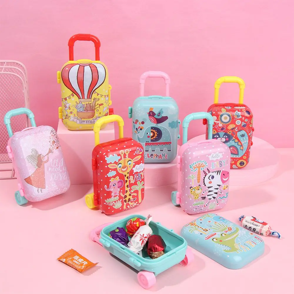 

Cartoon Doll Suitcase Mini Toys Trunk Dollhouse Furniture Gift Jewellery Case Candy Box Miniature Decoration Dolls Accessories