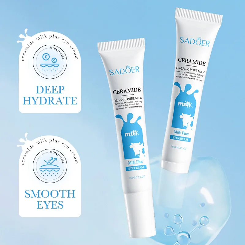 60pcs SADOER Milk Eye Mask Anti Dark Circles Moisturizing Anti-wrinkles Whitening Anti-aging Eye Patches Eyes Gel Masks