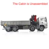 LESU 1/14 Metal RC Hydraulic Dumpper Truck Remote Control Roll-On Crane Tipper Model Toys for Boys Gift Painted TH19852 3