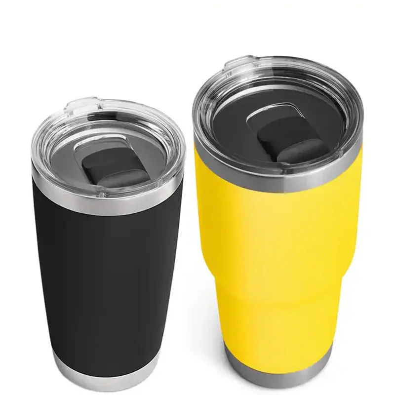 

30 20 oz stainless steel tumblers Vacuum Flasks yetys Coffee Mugs Water Thermos 30oz 20oz Termica Cups with magnetic sliding lid