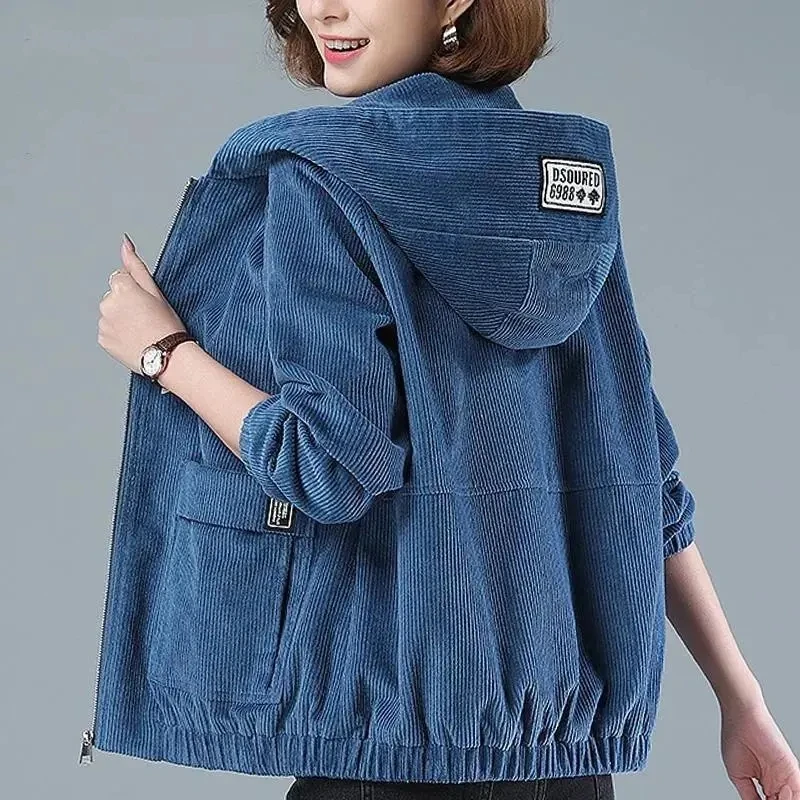 Вельветовое Короткое Пальто 4XL для женщин