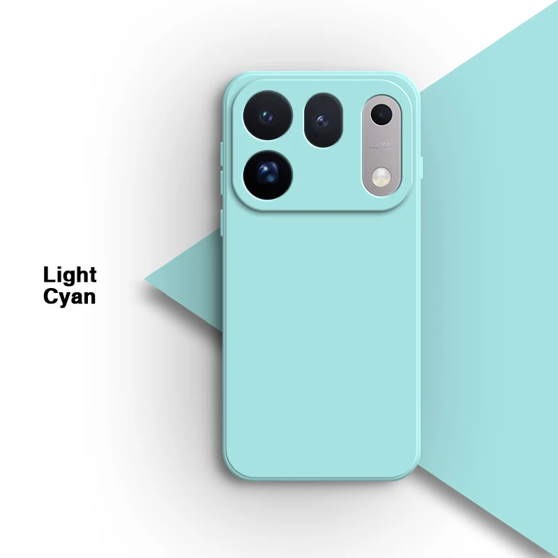 Premium Soft Liquid Silicone Phone Case with Lens Protection - Shockproof Back Cover