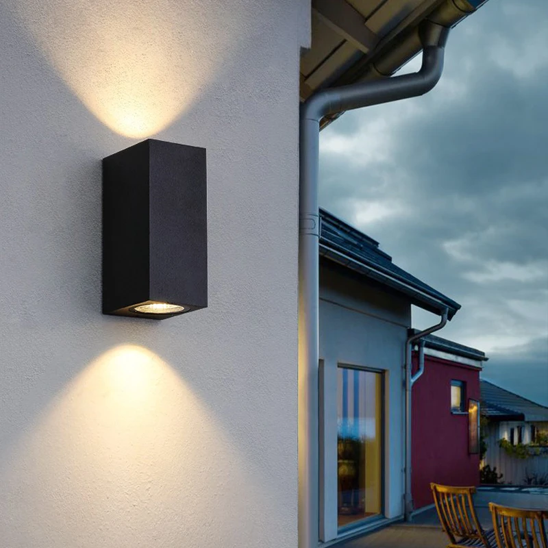 Waterproof LED Outdoor Wall Lamp IP65GU10 Upper Lower Lighting Porch Garden Lamp Indoor Bedroom Bedside Home Decor wall light