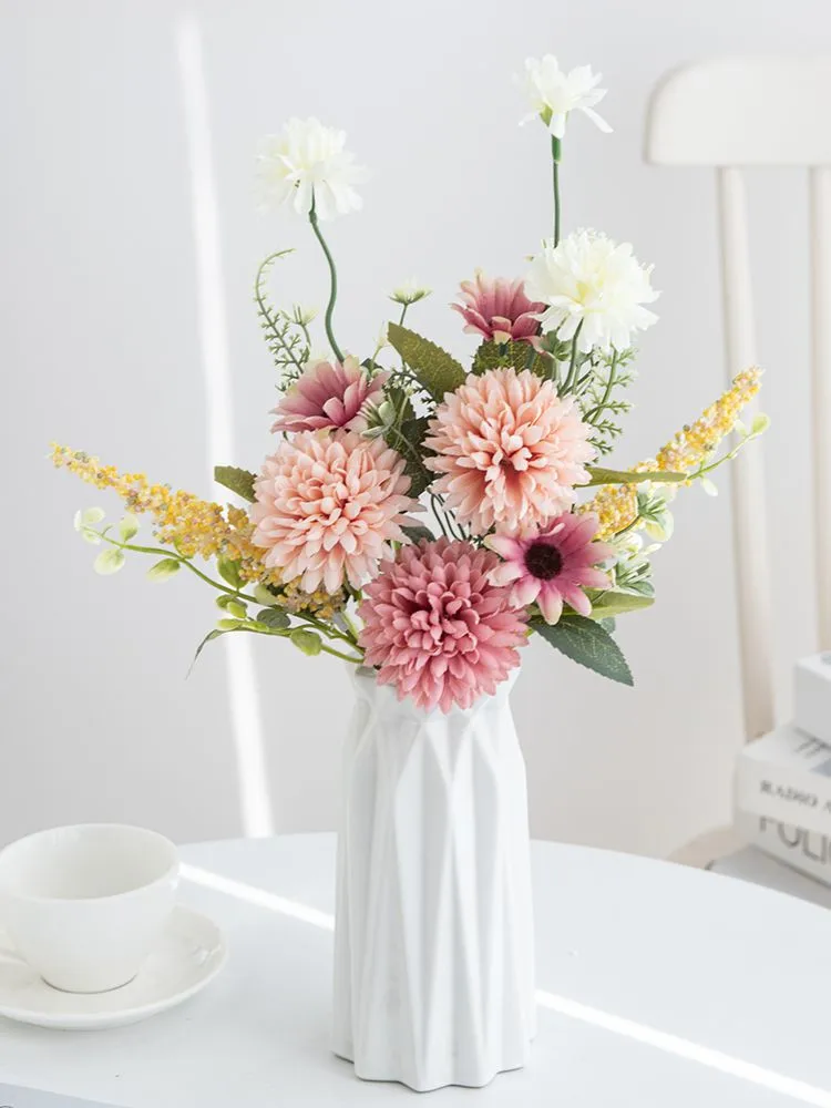 1/2pc Seide Künstliche Blumen Bulbous Chrysantheme Blase Festival Kränze Hochzeit Braut Bouque Home Room Yard Decor Diy geschenke – Detail 6