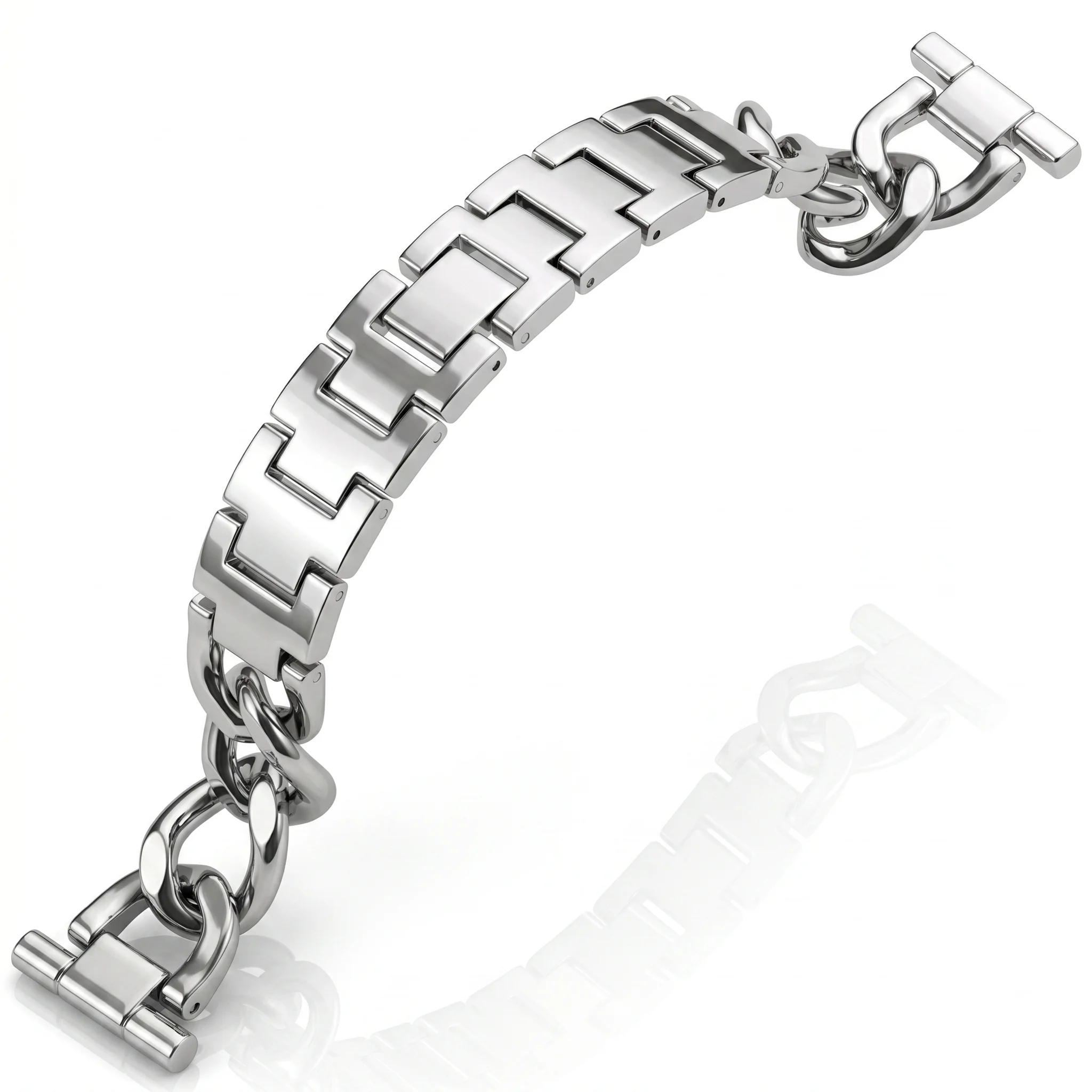 Sleek Stainless Steel Watch Band - Premium Metal Replacement Strap