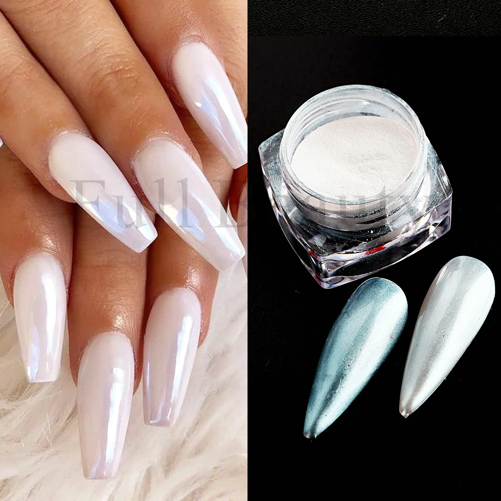 1Box Nail Aurora Powder Fairy Glitter Pearl Rubbing Dust Pigment Chrome Sequins Nail Art For Manicure Decoration NLCGH01-08