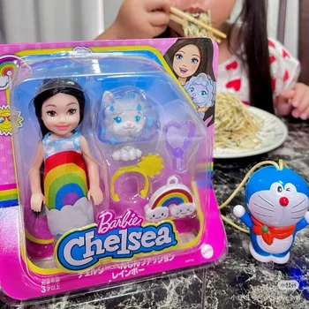 Original Mini Barbie Doll Chelsea Travel Unicorn Long Hair Girls Toys Christmas Birthday Genuine Top Brand Gifts for Children
