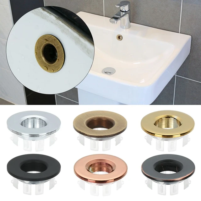 Orificio redondo para fregadero de cocina, cubierta de desbordamiento,  embellecedor de lavabo de baño, tapa de orificio de lavabo, tapón de anillo  de desbordamiento - AliExpress