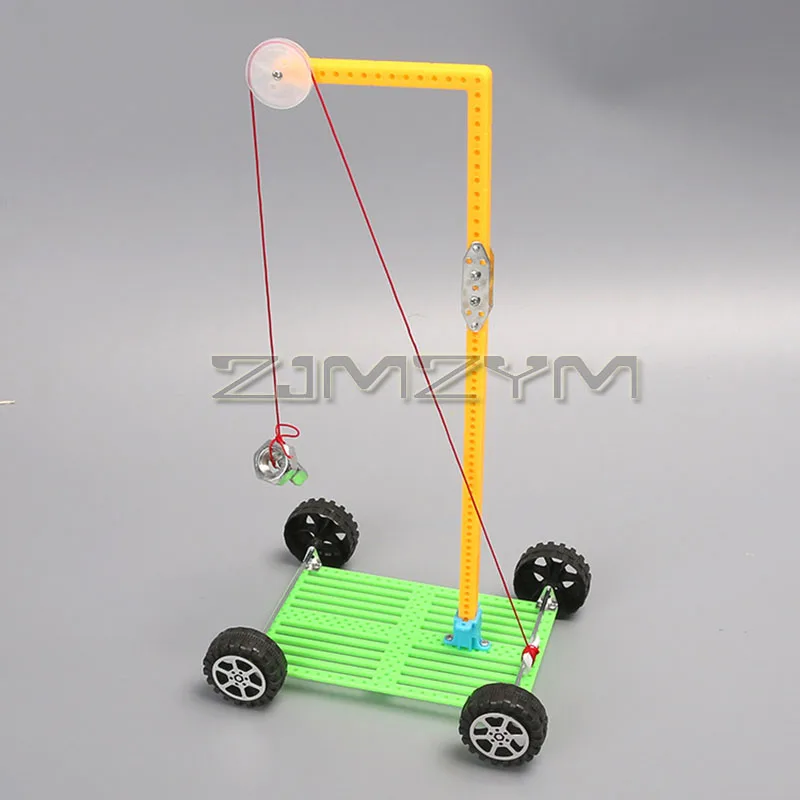 DIY Gravity Car Handmade Science Experiment Technology Physics Invention Scientific Experiment Stem Maker Material Teaching Aids