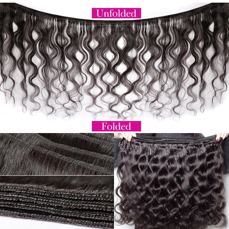 Fashow Body Wave Bundles Brazilian Hair Weave Bundles 1/3/4 PCS Human Hair Bundles Natural Black Color 12-32