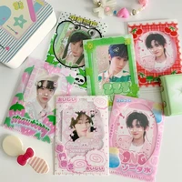 6Pcs/lot Cute Strawberry Panda Card Holder Korean Idol Card Protective Film Bag Collect Sleeves 1